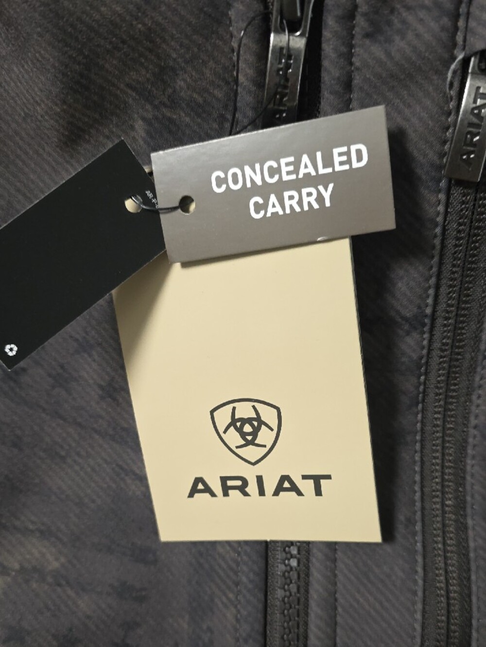 Ariat Men's Green  Gray Patterned Full-Zip Performance Jacket - Picture 4 of 9